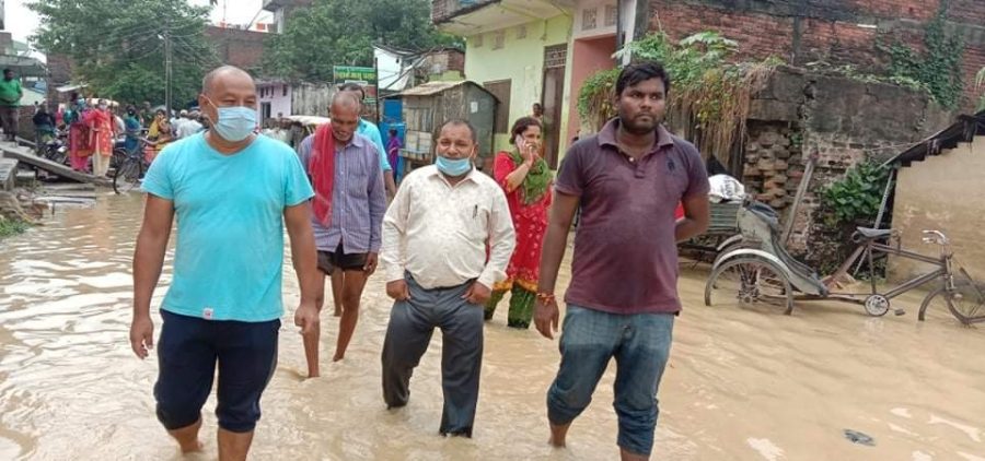 जनप्रतिनिधिद्वारा बाढी प्रभावित क्षेत्रको स्थलगत अनुगमन